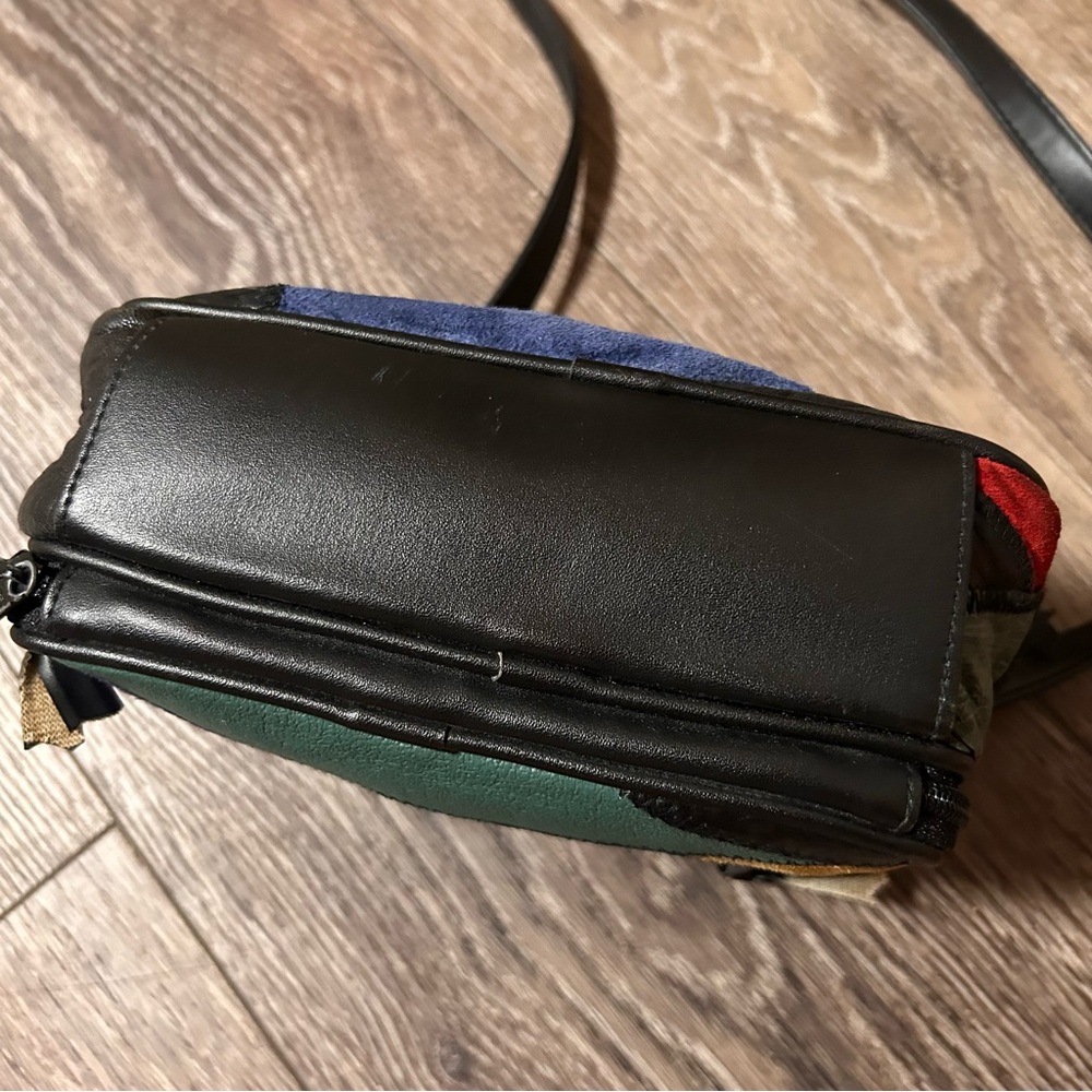 Colorful Leather Patchwork Crossbody Bag - image 4